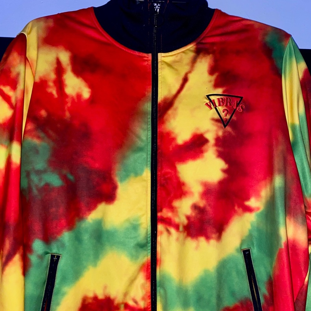 ✨brand new guess j balvin tie dye track jacket✨